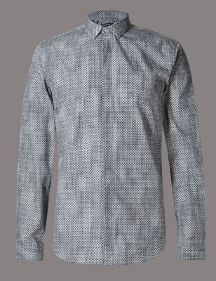 Supima&reg; Cotton Slim Fit Long Sleeve Casual Shirt